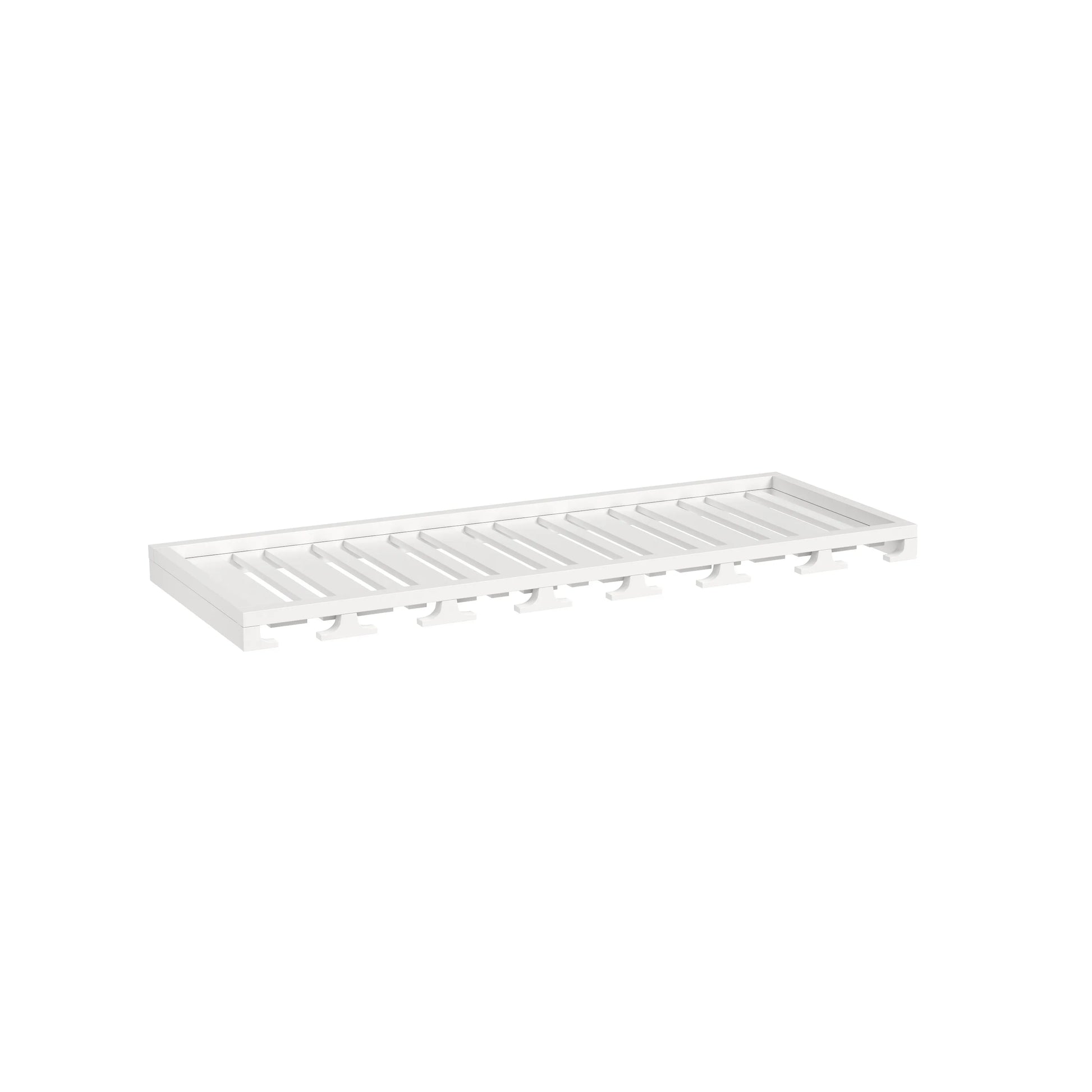 Inset Origami White RTA 30-36"W x 1.63"H x 13.5"D 2-Size Wall Glass Hanger