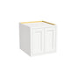 Inset Origami White RTA 30-36"W x 12-24"H x 25"D 7-Size Double Doors Wall Cabinet
