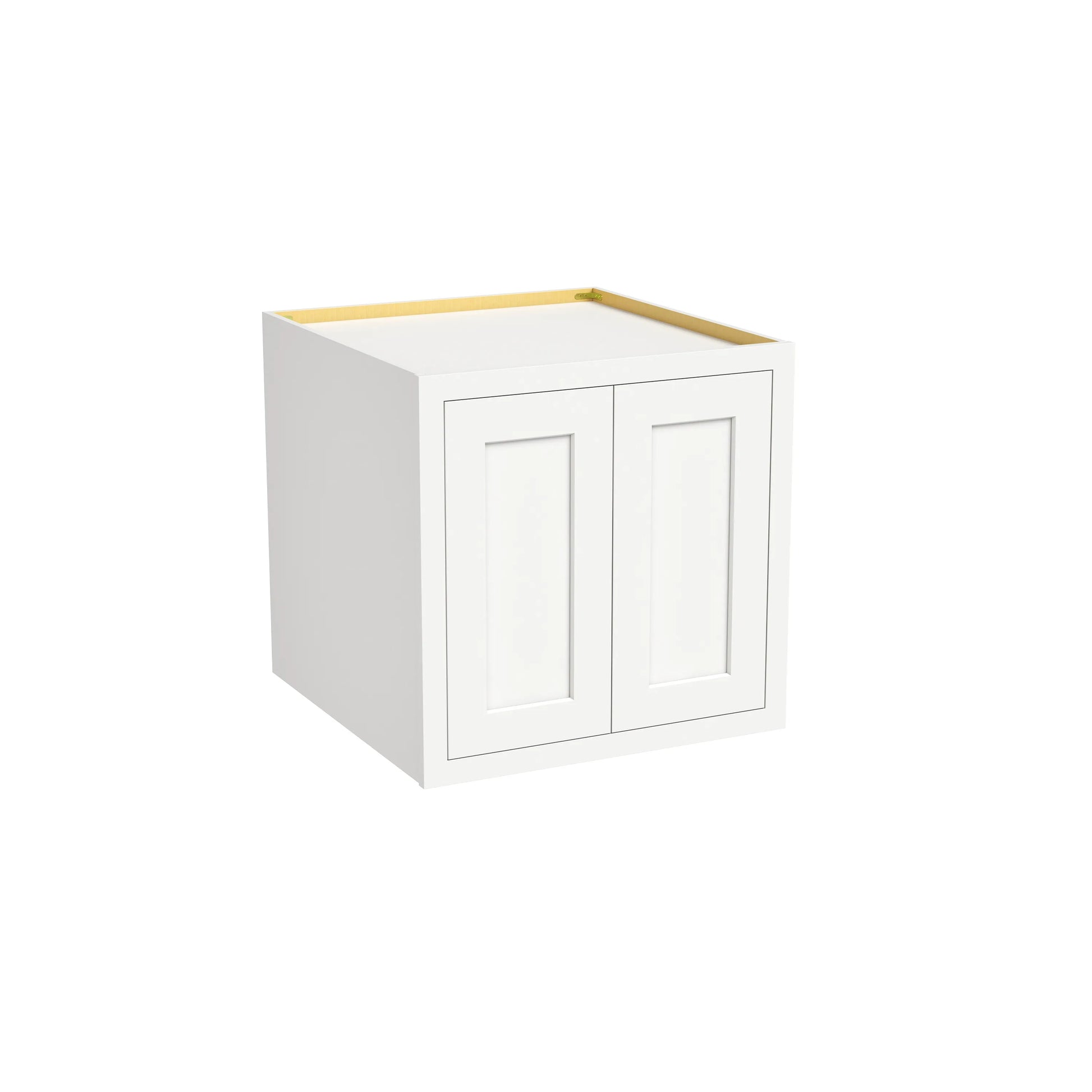 Inset Origami White RTA 30-36"W x 12-24"H x 25"D 7-Size Double Doors Wall Cabinet