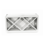 Inset Origami White RTA 30-36"W x 15-18"H x 13.5"D 4-Size X-Shaped Wine Grid Wall Rack Cabinet