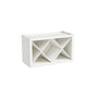 Inset Origami White RTA 30-36"W x 15-18"H x 13.5"D 4-Size X-Shaped Wine Grid Wall Rack Cabinet
