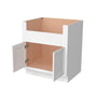Inset Origami White RTA 33-39"W x 34.5"H x 25"D 3-Size Farm Sink Base Cabinet with 2 Doors
