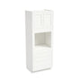 Inset Origami White RTA 33"W x 84-96"H x 25"D 3-Size Pantry Cabinet with Oven Opening, 4 Drawers and 2 Doors