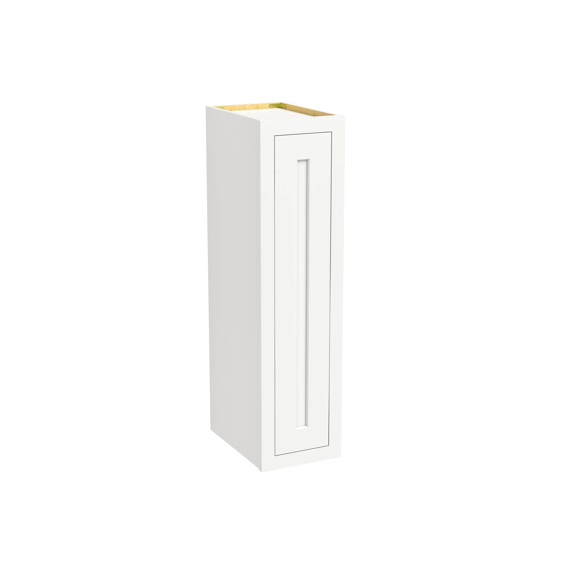 Inset Origami White RTA 9-21"W x 30-42"H x 13.5"D 15-Size Single Door Wall Cabinet