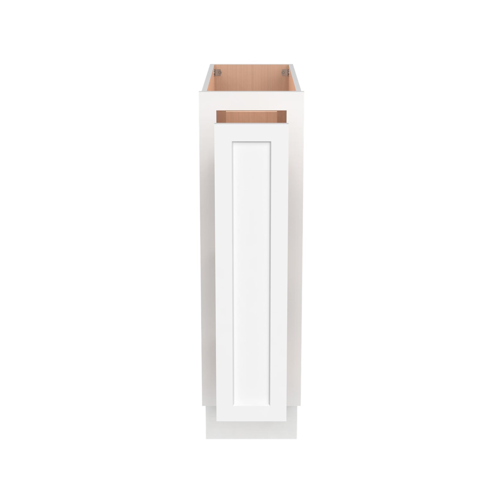 Inset Origami White RTA 9"W x 34.5"H x 25"D Base Spice Rack Cabinet with Pull-out Basket