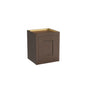 Inset Truffle Brown RTA 12-21"W x 18"H x 13.5"D 4-Size Single Door Wall Cabinet