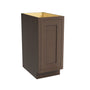 Inset Truffle Brown RTA 12-21"W x 34.5"H x 25"D 4-Size Full Height Single Door Base Cabinet