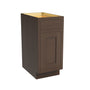 Inset Truffle Brown RTA 12-21"W x 34.5"H x 25"D 4-Size Single Drawer Base Cabinet with 1 Door