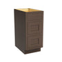 Inset Truffle Brown RTA 12-36"W x 34.5"H x 25"D 9-Size Base Cabinet with 3 Drawers