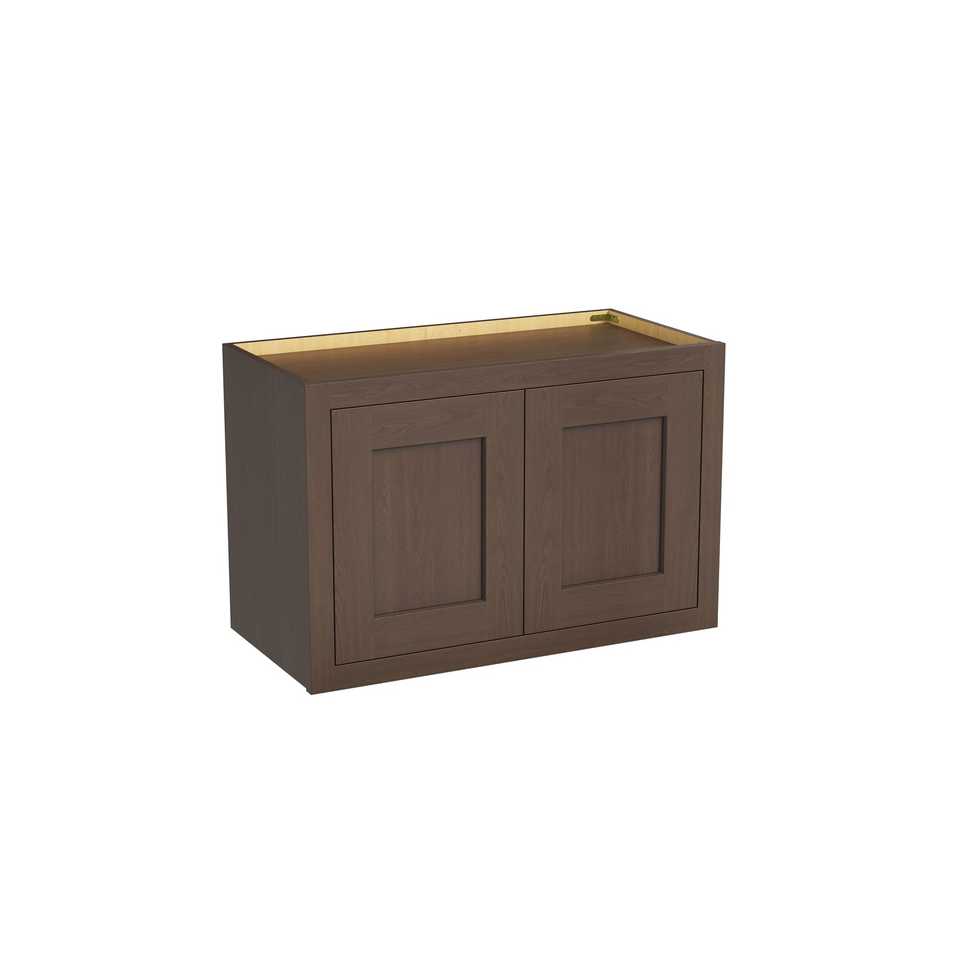 Inset Truffle Brown RTA 24-36"W x 12-24"H x 13.5"D 10-Size Double Doors Wall Cabinet