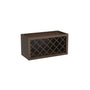 Inset Truffle Brown RTA 24-36"W x 15-30"H x 13.5"D 5-Size Diamond Lattice Wine Grid Wall Rack Cabinet