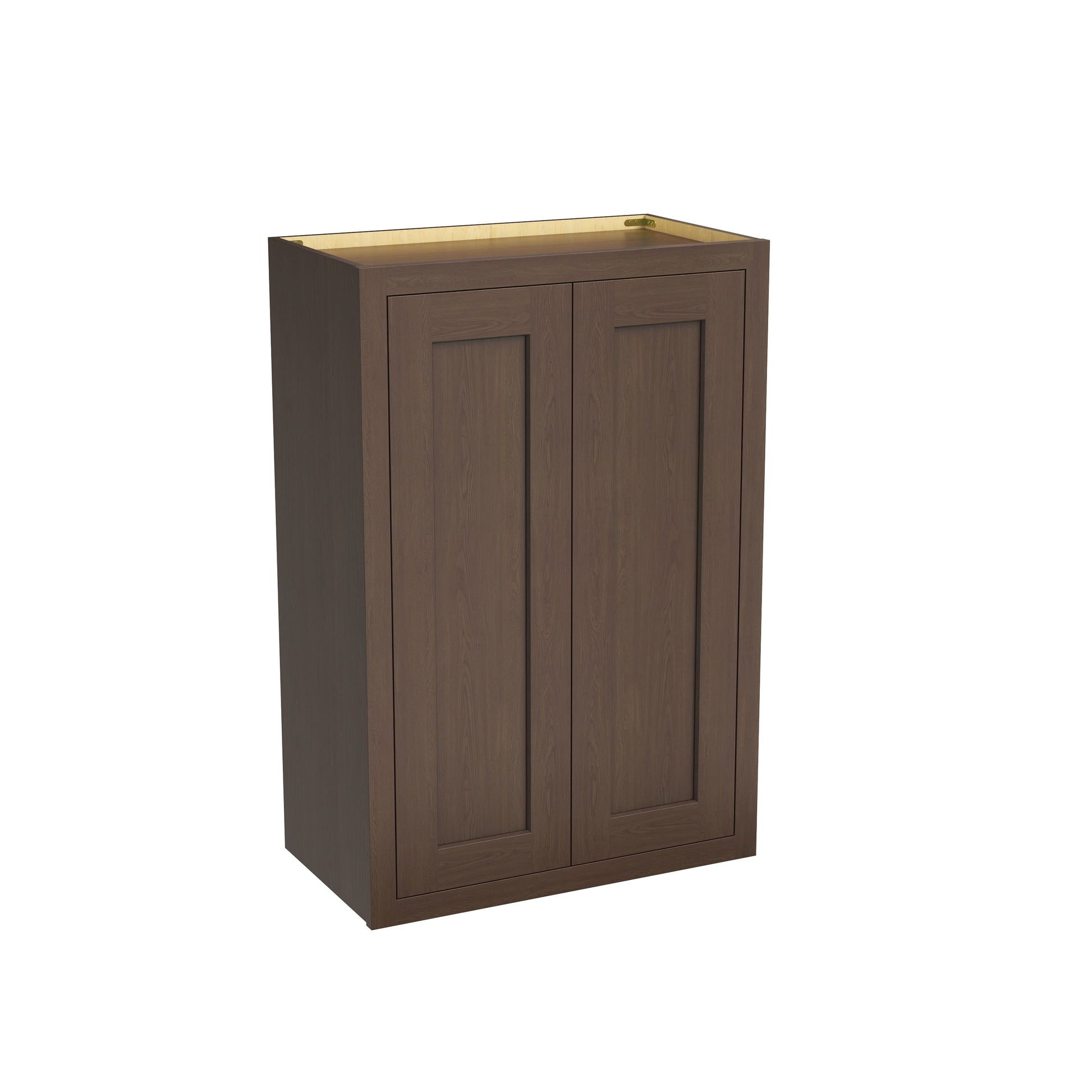 Inset Truffle Brown RTA 24-36"W x 30-42"H x 13.5"D 15-Size Double Doors Wall Cabinet