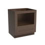Inset Truffle Brown RTA 27-30"W x 34.5"H x 25"D 2-Size Drawer Base Cabinet with Microwave Opening