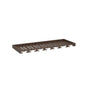 Inset Truffle Brown RTA 30-36"W x 1.63"H x 13.5"D 2-Size Wall Glass Hanger
