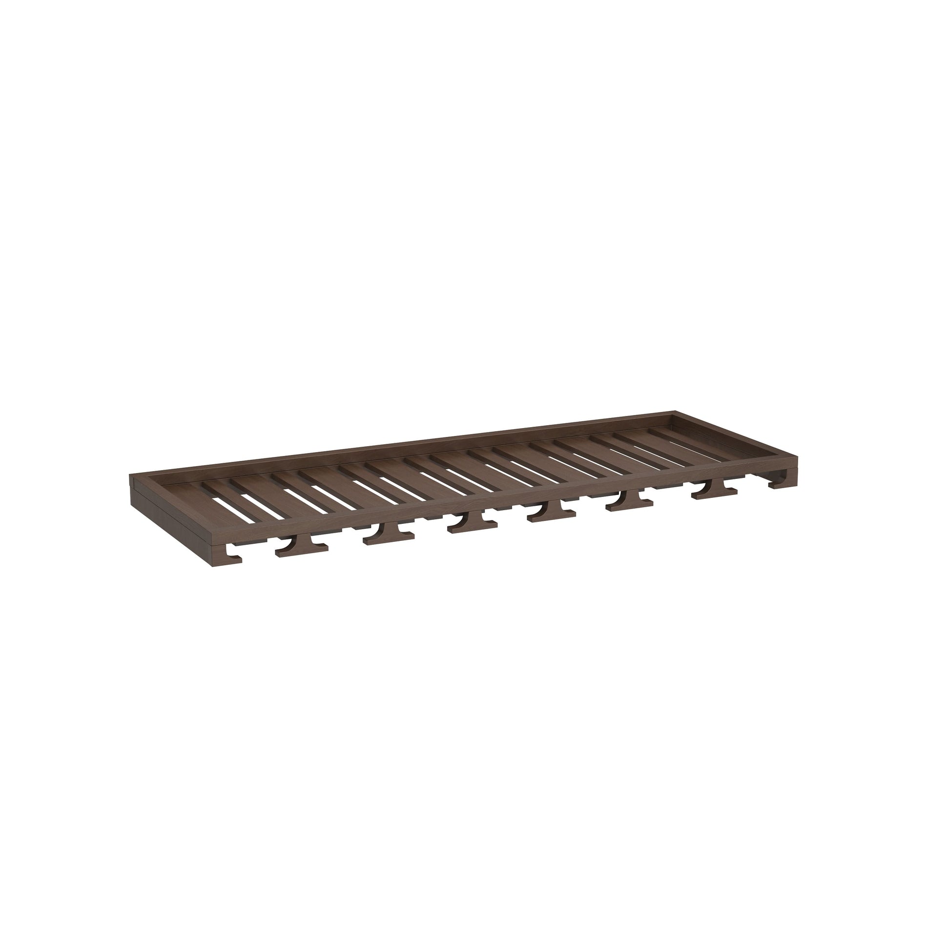 Inset Truffle Brown RTA 30-36"W x 1.63"H x 13.5"D 2-Size Wall Glass Hanger
