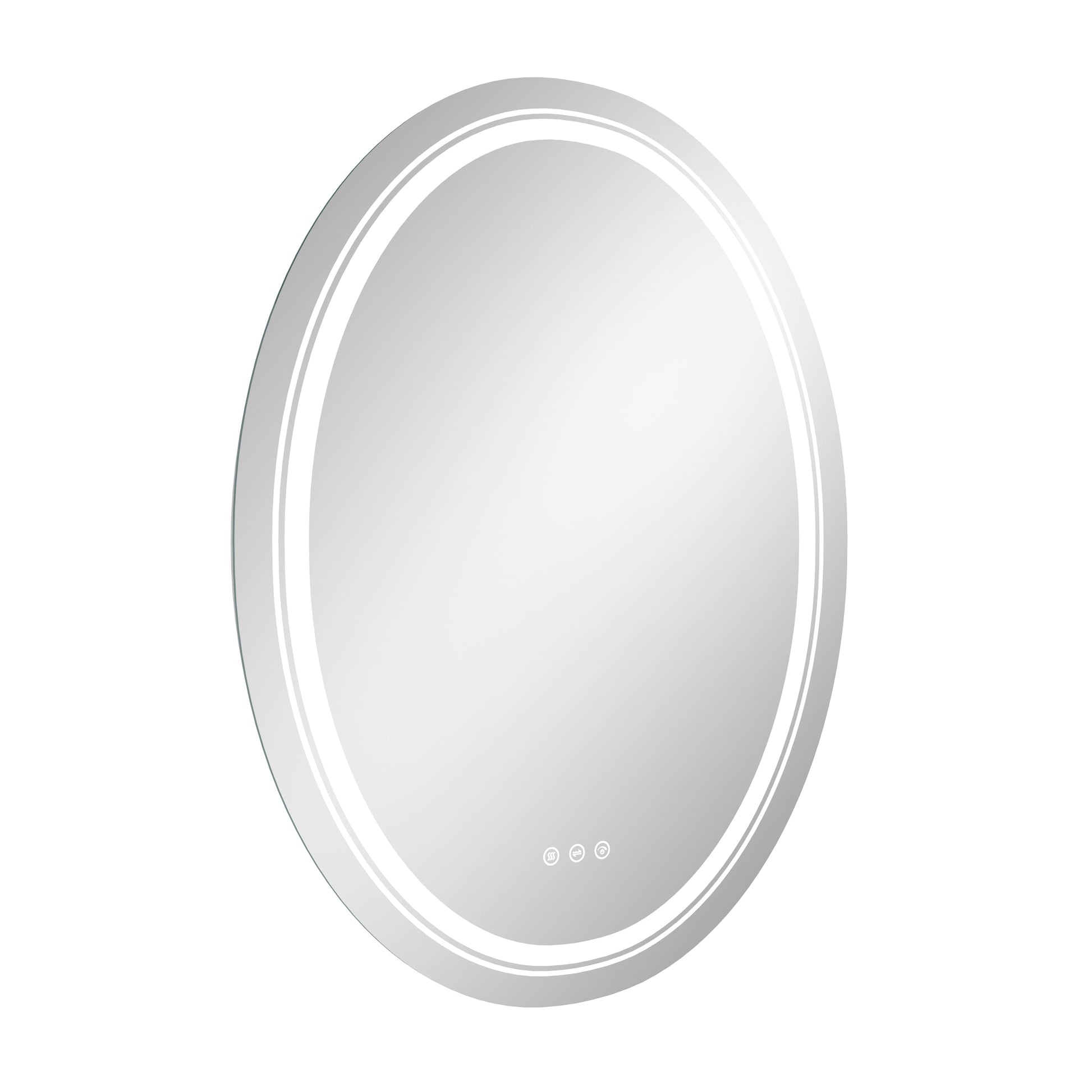Modern Oval LED Bathroom Mirror with Ambient Backlighting