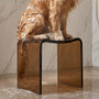 Resin Stone Freestanding Shower Stool with Gently Curved Seat