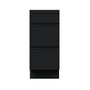 Slim Ebony Black Shaker RTA 12"-36"W x 34.5"H x 24"D 9-Size Drawer Base Cabinet with 3 Drawers