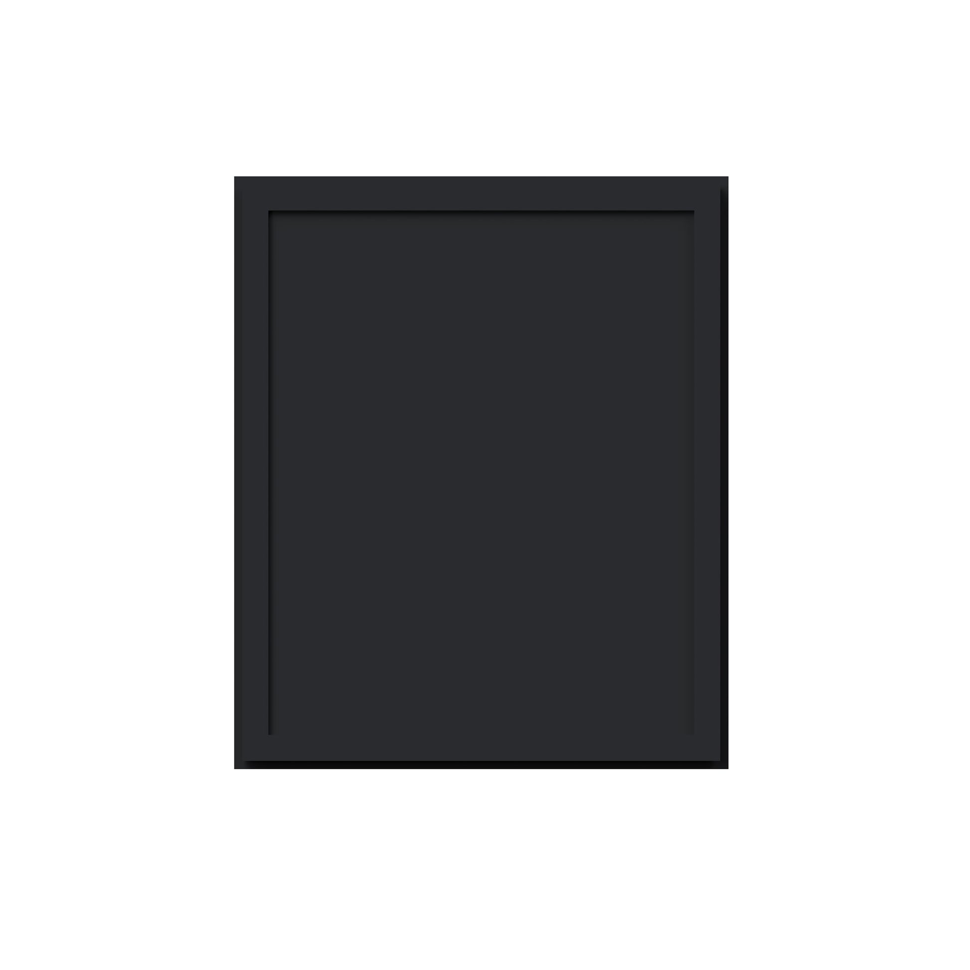 Slim Ebony Black Shaker RTA 12"/15"/18"/21"W x 18"H x 12"D Single Door Short Wall Cabinet