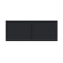 Slim Ebony Black Shaker RTA 24"-36"W x 12"-24"H x 12"D 17-Size Short Wall Cabinet with 2 Doors