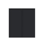 Slim Ebony Black Shaker RTA 24"-36"W x 30"/36"/42"H x 12"D 15-Size Standard Wall Cabinet with 2 Doors