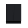 Slim Ebony Black Shaker RTA 24"-36"W x 34.5"H x 24"D 5-Size Full Height Door Base Cabinet with 2 Doors