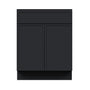 Slim Ebony Black Shaker RTA 24"/27"/30"W x 34.5"H x 24"D Standard Base Cabinet with 1 Drawer and 2 Doors