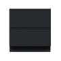 Slim Ebony Black Shaker RTA 30"/33"/36"W x 34.5"H x 24"D Drawer Base Cabinet with 2 Drawers