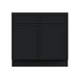 Slim Ebony Black Shaker RTA 30"/36"W x 34.5"H x 24"D Sink Base Cabinet with 2 Doors