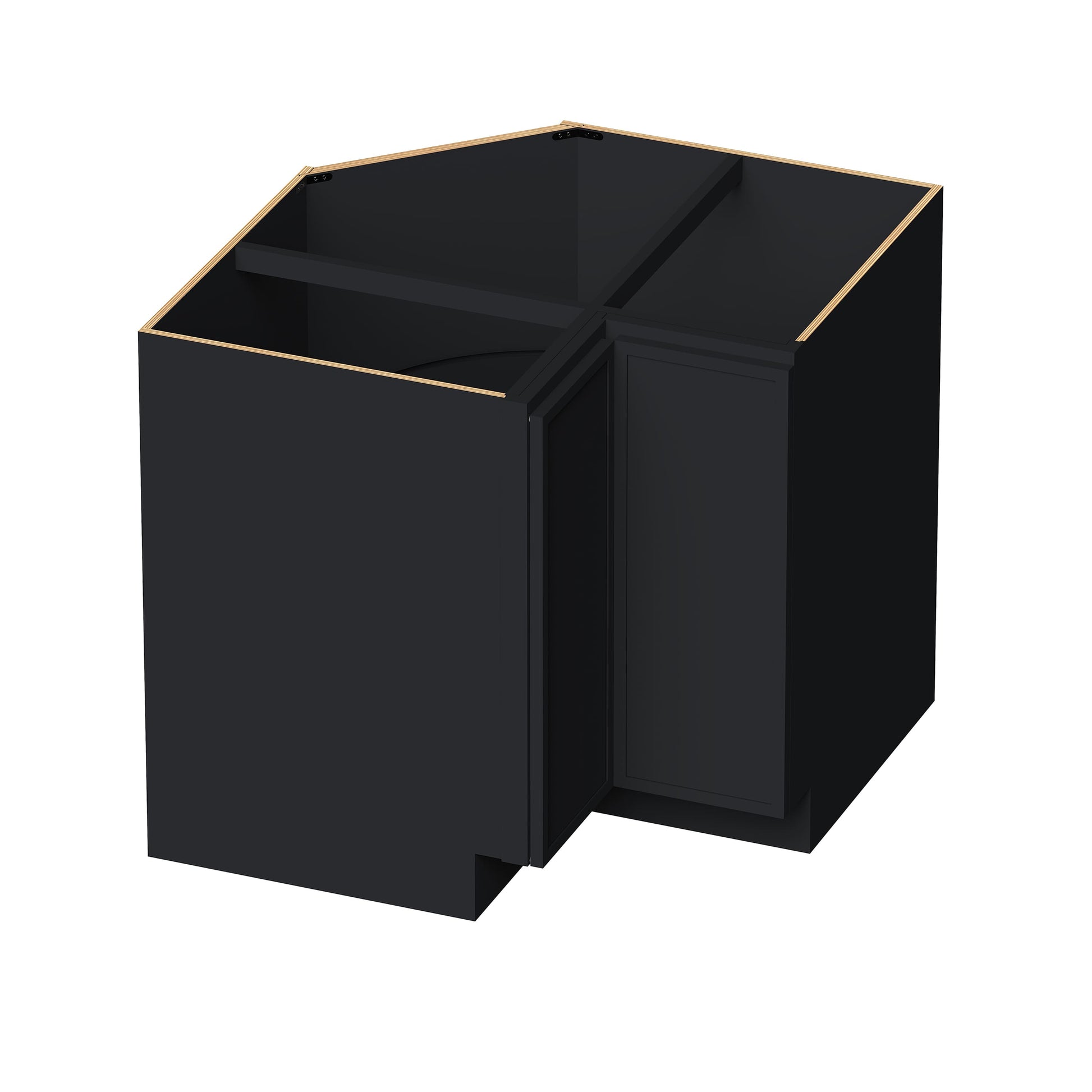 Slim Ebony Black Shaker RTA 33"/36"W x 34.5"H x 24"D Lazy Susan Base Cabinet