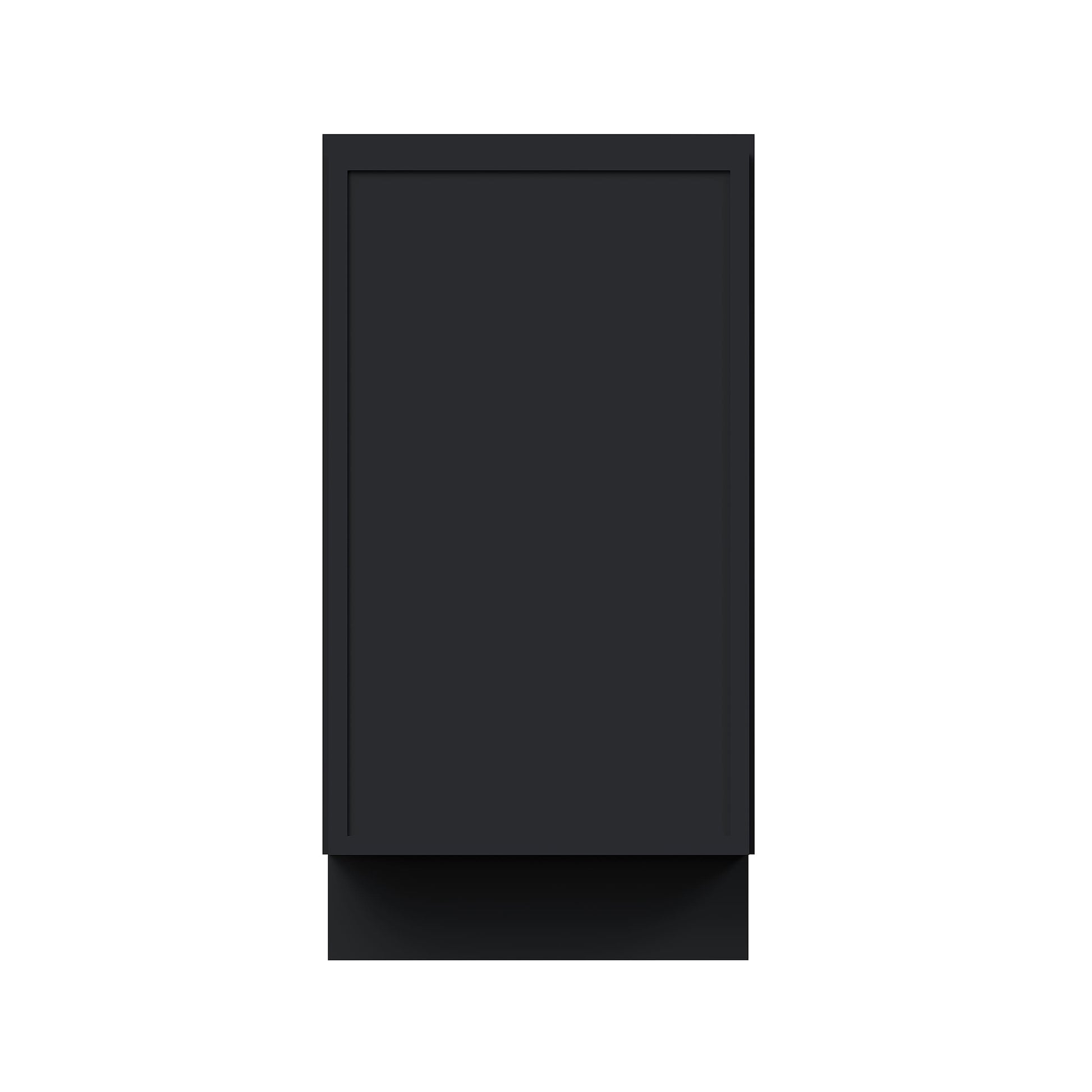 Slim Ebony Black Shaker RTA 9"/18"/21"W x 34.5"H x 24"D Full Height Door Base Cabinet with Single Door