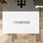 White/Calacatta Curbless SMC Shower Base with Flamed Rock Slip-Resistant Surface, Center Drain