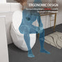 Egg Shape 1-Piece Toilet in Glossy White/Black with 1.28 GPF Single Flush