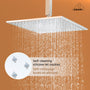 CASAINC Chrome 12 Inch 6-Spray Rainfall Built-In Shower System