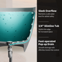 65" Freestanding Solid Surface Bathtub with Overflow, Pop-up Drain andSanding Sponge