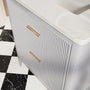 30"/36"/48" Freestanding Single Sink Bathroom Vanity with Solid Wood Construction & Marble Top
