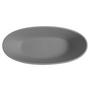 65" Freestanding Solid Surface Bathtub with Overflow, Pop-up Drain andSanding Sponge