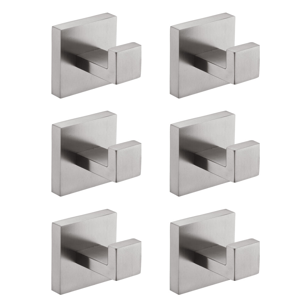 Wall-Mounted Stainless Steel Towel & Coat Hooks for Bathroom Bedroom & Kitchen