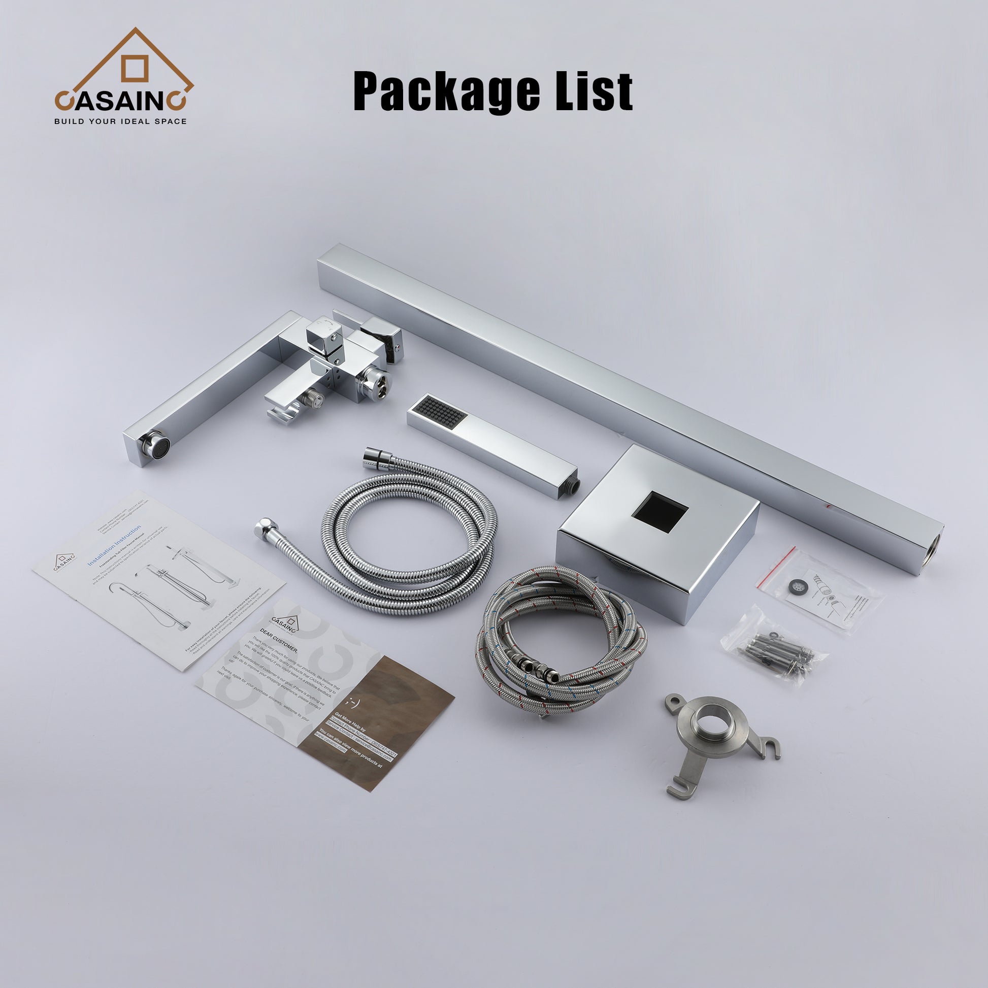 CASAINC Bathroom Tub Filler with Hand Shower in Brushed Nickel and More