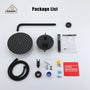 10" Matte Black Rain Shower System with Hand Shower