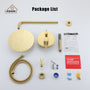 10" Round Wall-Mounted Rain Shower System with Hand Shower