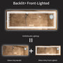 Rectangular Frameless LED Bathroom Mirror with Anti-Fog & Adjustable Color