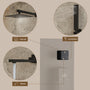 10" Wall Mounted Dual Shower Head Rain Shower System with Tub Spout