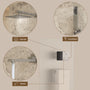 10" Wall Mounted Dual Shower Head Rain Shower System with Tub Spout