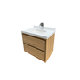 30" Wall-mount Single Sink Bathroom Vanity with Marble Top