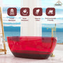 59"/67" Pure Resin Freestanding Transparent Bathtub with Center Drain