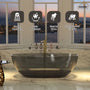 59"/67" Pure Resin Freestanding Transparent Bathtub with Center Drain