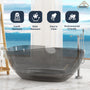63" Unique Shaped Transparent Resin Freestanding Bathtub with Central Drain