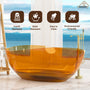 63" Unique Shaped Transparent Resin Freestanding Bathtub with Central Drain