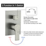 10" Ceiling-Mount Rain Shower System with Handheld Shower in Brushed Nickel